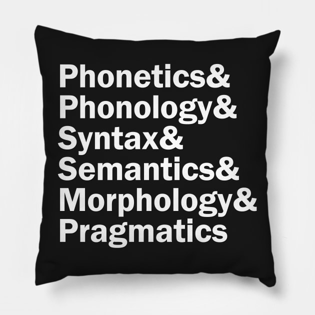 Areas of Linguistics | White Pillow by gillianembers