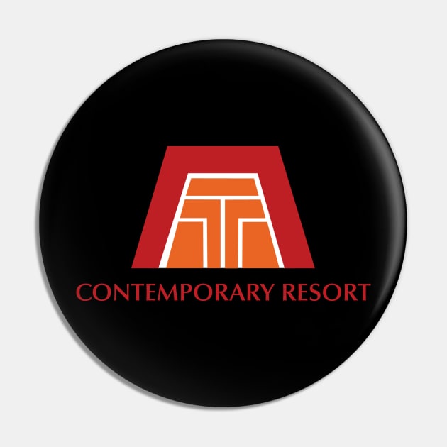 Retro Contemporary Resort Logo Pin by Mouse Magic with John and Joie