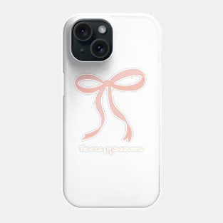 Cute Coquette pale pink ribbon bows repeating pattern seamless girly aesthetic this is me if you even care Phone Case