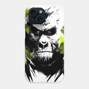 Gorilla Ape Wild Nature Free Spirit Art Brush Painting Phone Case