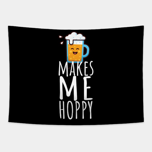 Beer makes me hoppy Tapestry by maxcode