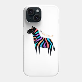 Colourful zebra illustration Phone Case