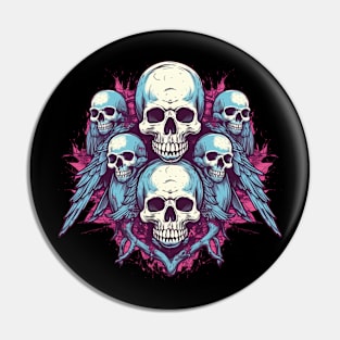 Skulls with Wings Pin