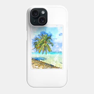 Hot Summer Tropical Scene In Maldives. Phone Case