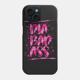 Diabadass - diabetes diabetic t1d type 1 watercolor pink Phone Case