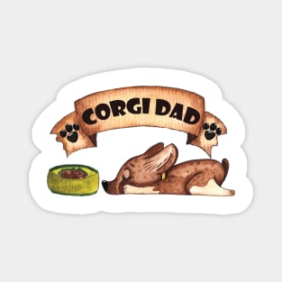 Vintage Corgi Dad for Dog Lover Magnet