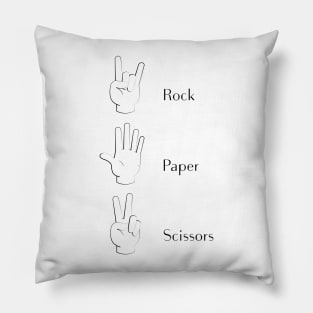 ROCK Paper Scissors Pillow