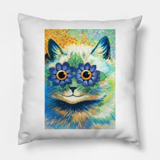 Flower Cat -Louis Wain Pillow