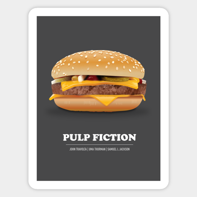 Pulp Fiction Alternative Movie Poster Pulp Fiction Sticker Teepublic