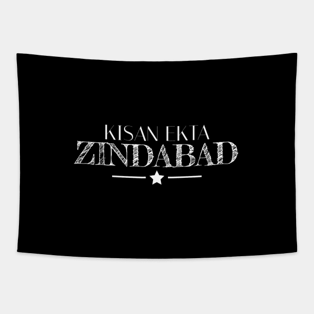 Kisan Ekta Zindabad Tapestry by SAN ART STUDIO 