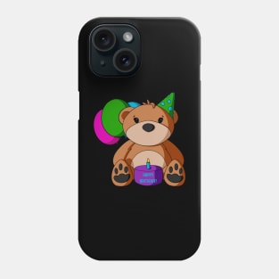 Birthday Cake Teddy Bear Phone Case