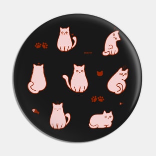 7 Pink Meow Stickers by Sunnie Meowtlu Pin