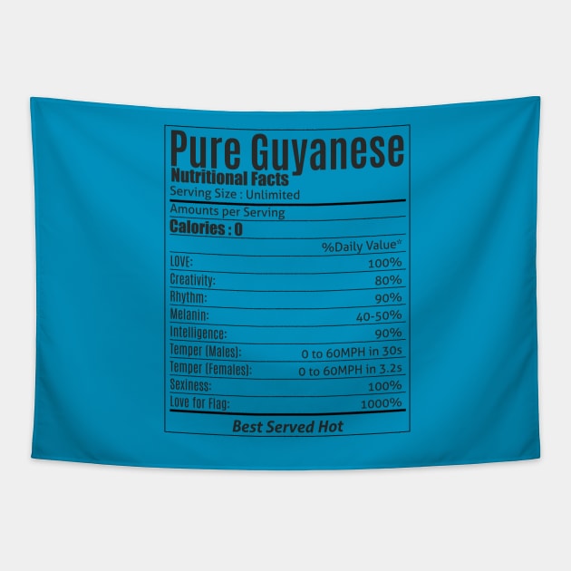 Pure 100% Guyanese West Indian Funny T-Shirt Tapestry by shewpdaddy