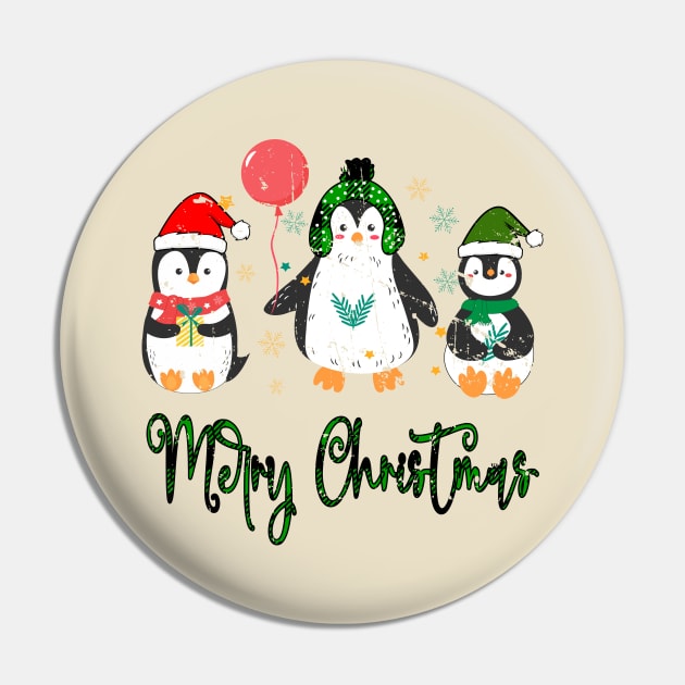 Christmas Penguin, Penguin In Santa Hat Winter Nature, Holiday Penguin, Cute Christmas, Girl Penguin Pin by UranusArts