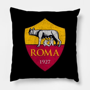 Roma // Faded Style Crest Emblem Design Pillow