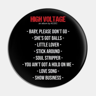 AC/DC - High Voltage Album Pin