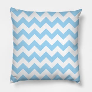 Blue Zigzag, Blue Chevron, Geometric Pattern Pillow