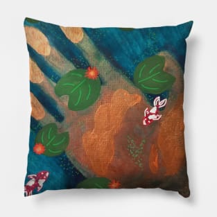 Underwater Golden Hand Pillow