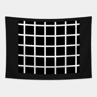 Black Grid Tapestry