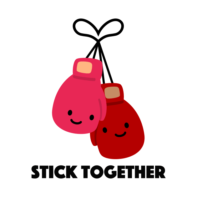 Gym Fitness Couple Lovers - Boxing Gloves - Stick Together ボクシング Sticker by PawaPotto