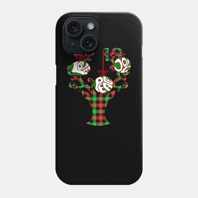 Cool Christmas Deer Peace Love & Joy Phone Case by EmilyCharlotty