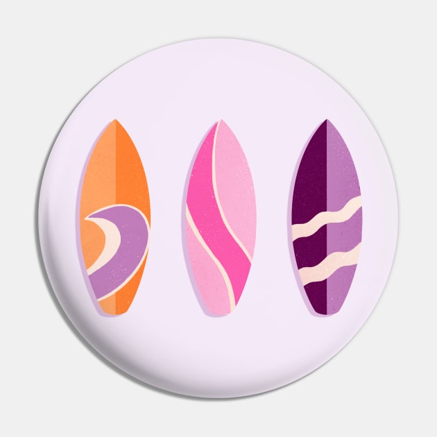 colorful surfboards- pink, orange and purple Pin by Home Cyn Home 