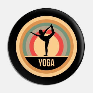 Retro Vintage Yoga Gift For Yogis & Yoginis Pin