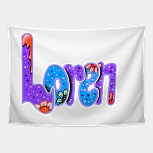 Loren Girls and womens Personalized Custom name Loren Tapestry