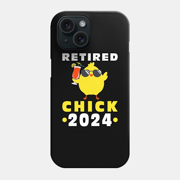 Retirement Party Funny Wife Mom Funny 2024 Retired Chick Phone Case by Humbas Fun Shirts