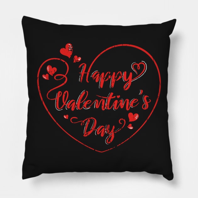 Happy Valentine's Day Pillow by RedoneDesignART
