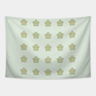 Green Star with eyelashes Tapestry