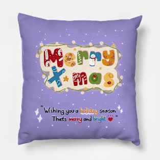 Merry X-Mas transparent Pillow