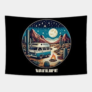 Desert Vanlife night sky Tapestry