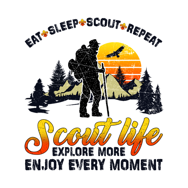 Eat sleep scout repeat scout life explore more enjoy every momen by Dianeursusla Clothes