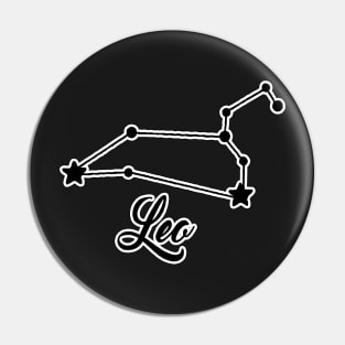 Leo Zodiac Constellation Design Pin