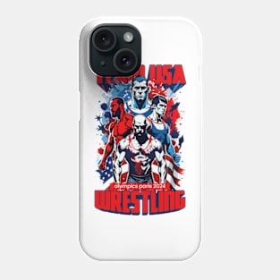 olympics paris 2024 wrestling Phone Case