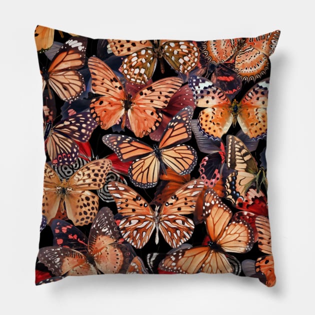 Butterflies Pillow by CatyArte