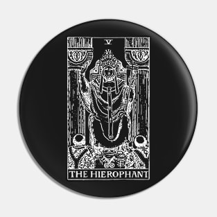 The Hierophant Tarot in white Pin