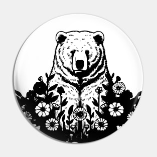 Polar Bear Artwork Illustration Pin