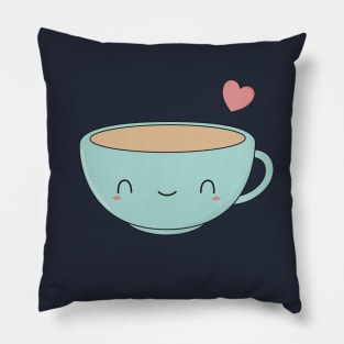 Kawaii Cute Coffee Mug Pillow