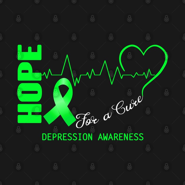 Hope For A Cure Depression Awareness Support Depression Warrior Gifts by ThePassion99