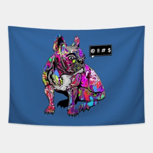 French bulldog in graffiti Tapestry