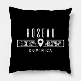 Roseau, Dominica GPS Pillow