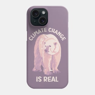 Climate Change is Real Polar Bear Phone Case