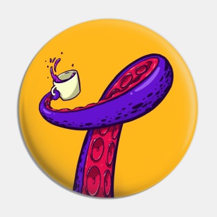 Tentacle with a coffee Pin