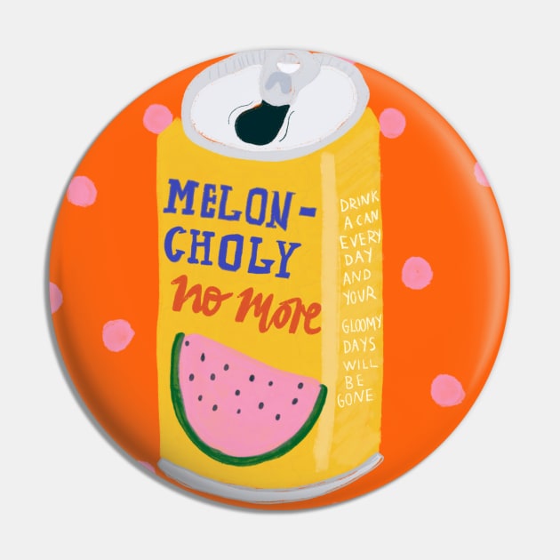 Melon-Choly Pin by barbsiegraphy