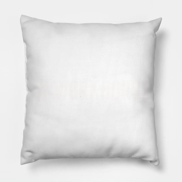 Workhorse Athletics "Hashtag" White Letters Pillow by IamWorkhorse