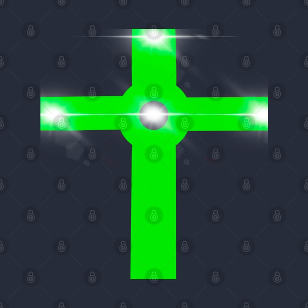 Green Crucifix by DMcK Designs