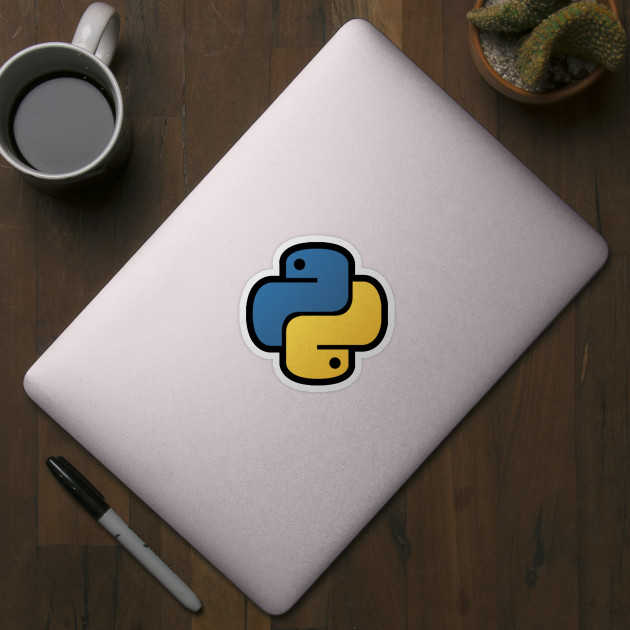 Official Python Programming Language Logo - Python Logo - Sticker ...