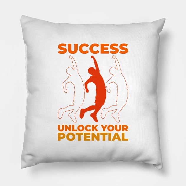 Unlock your potential Pillow by T-Shirts Zone